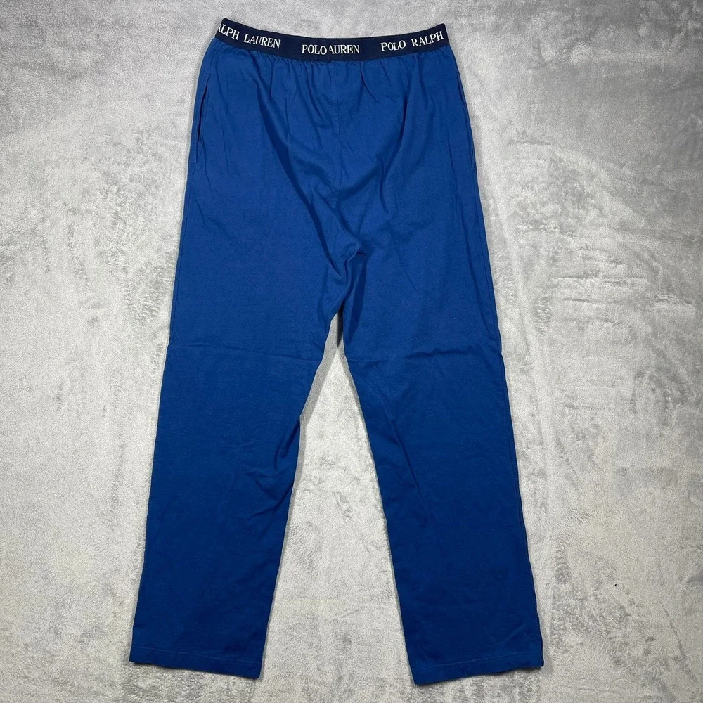 Polo Ralph Lauren Pajama Pants Mens Large Blue Cotton Big Pony‎ Logo